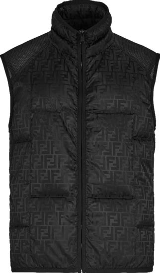 fendi vest mens logo|fendi puffer vest.